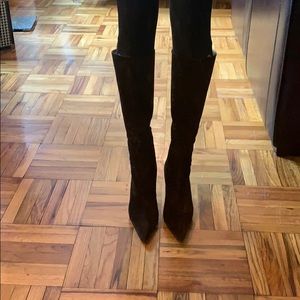 Gucci brown suede tall boots